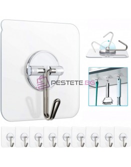 Здравa самозалепващa кукa за закачане прозрачна